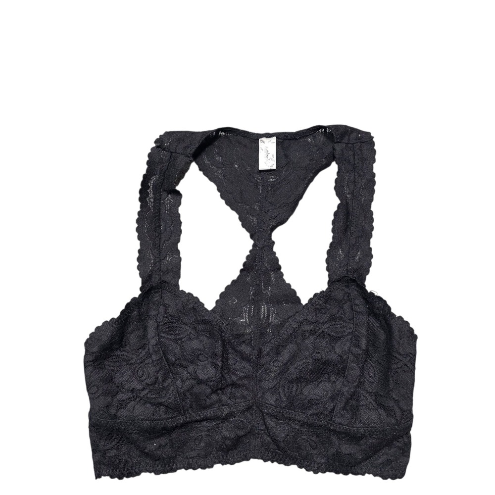 Free People Intimately FP‎ Black Lace Racerback Bralette Top Size S
